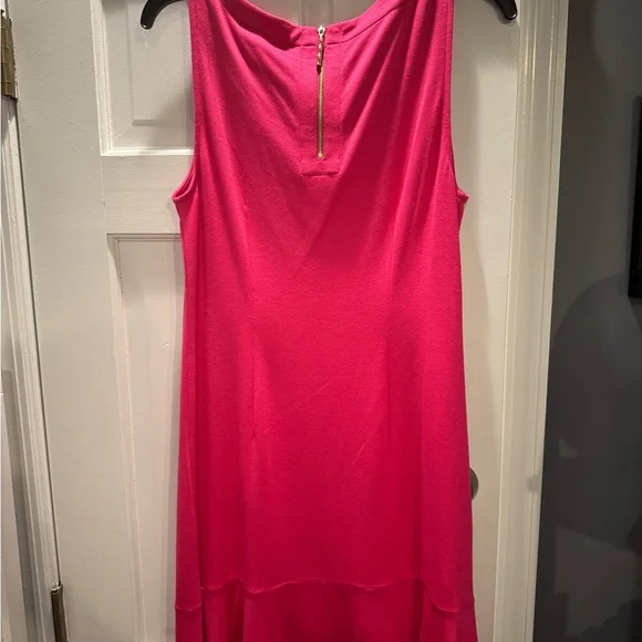 NWT Tommy Bahama Darcy Flounce Dress Glowy Azalea/Vibrant Pink Midi Summer beach